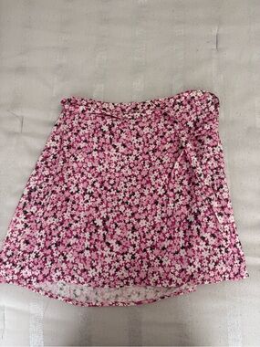 Aritzia floral wrap skirt